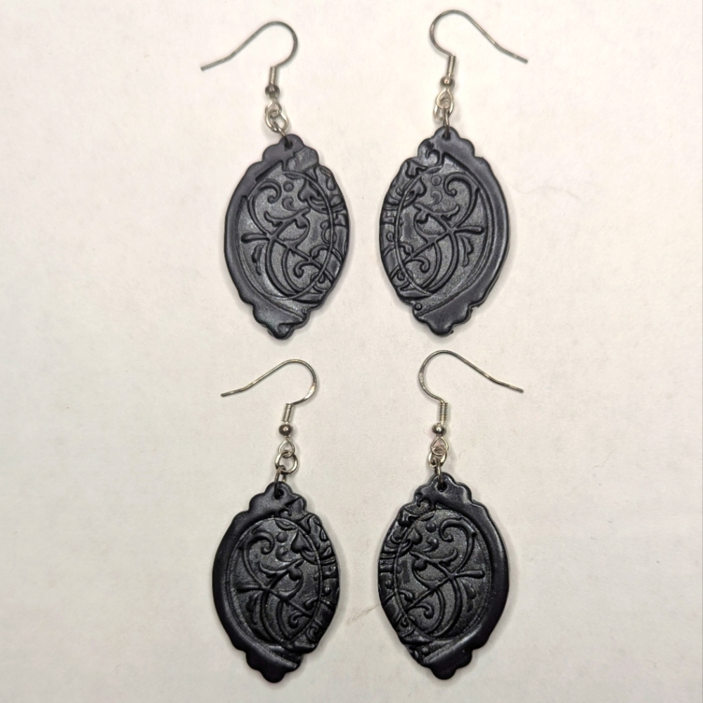Gothic Art Nouveau Earrings - Picture 5 of 9
